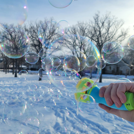 Blizzard Blower | Crazy Ice Bubbles™ Original Winter Bubble Formula 3.5 oz by Wishbone