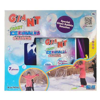 Ensemble de bulles géantes Crazy Ice Bubbles avec solution de 16 onces