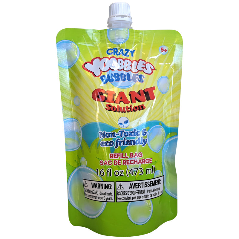 Crazy Yoobbles Bubbles Giant Bubble - Solution de recharge 16 fl oz