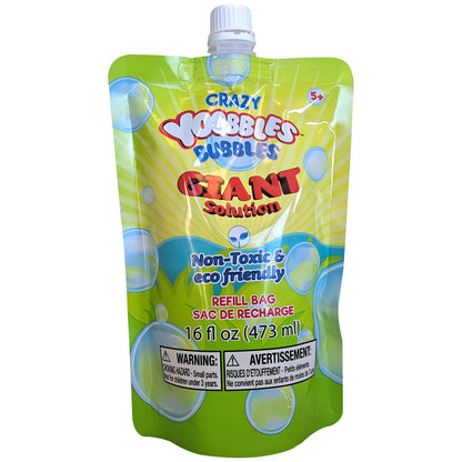 Crazy Yoobbles Bubbles Giant Bubble - Solution de recharge 16 fl oz
