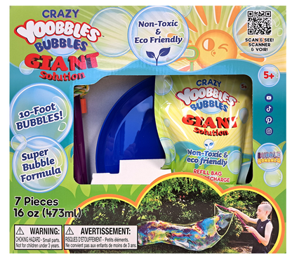 Crazy Yoobbles Bubbles Giant Bubble - Solution and Wand