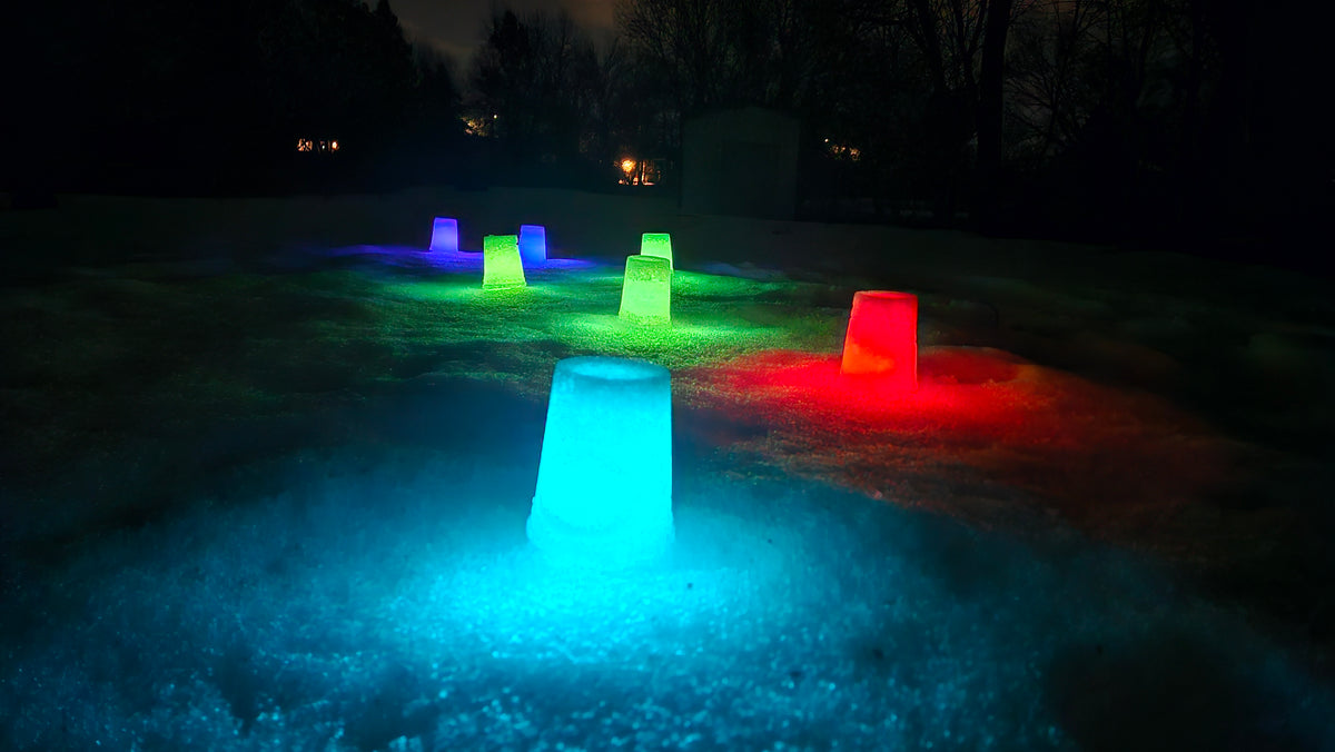Lot de 3 bougies LED pour la neige