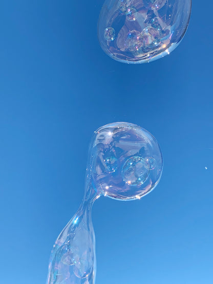Electronic Bubble Machine for Kids | Bubble-in-Bubble, 4 oz Solution Included