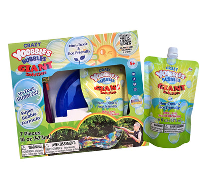 Giant Bubble Set: Solution, Wand & Tray | Crazy Yoobbles