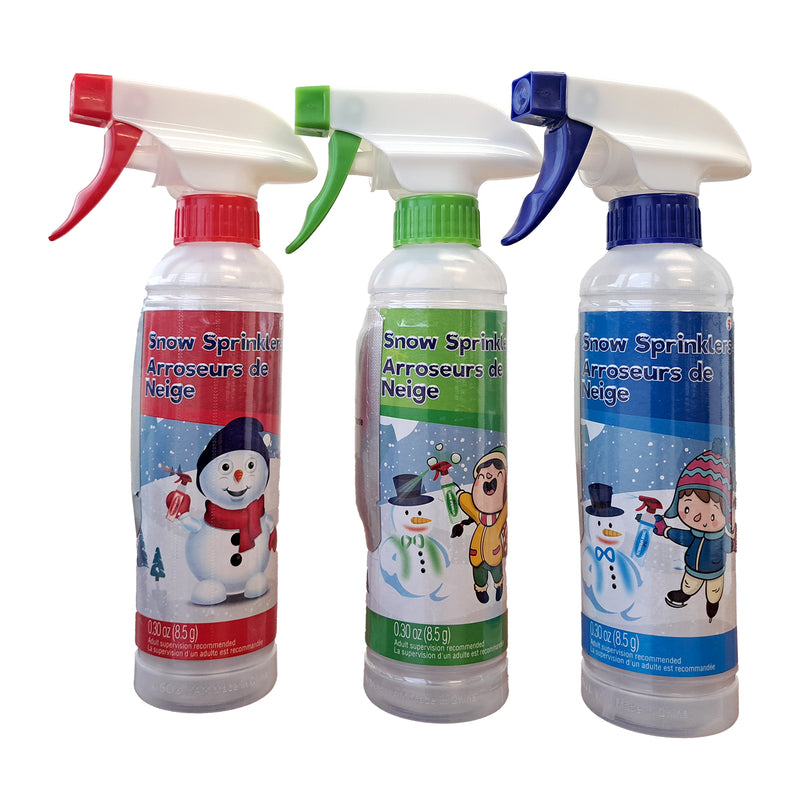 Spray colorant pour la neige, couleurs assorties, lot de 3