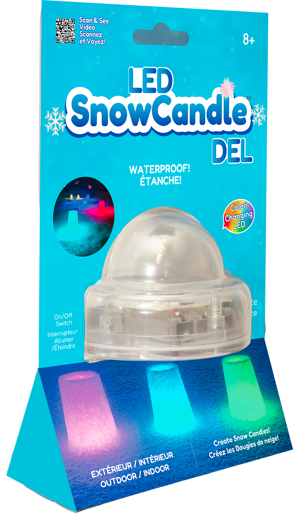 Lot de 3 bougies LED pour la neige