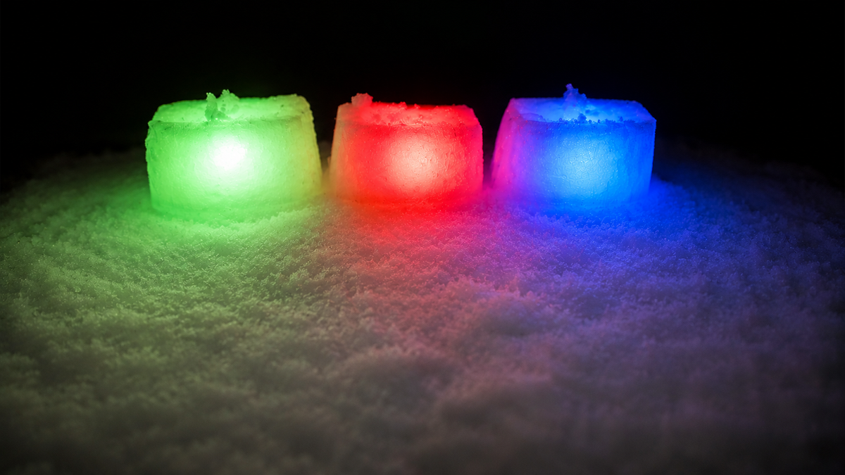 Lot de 3 bougies LED pour la neige