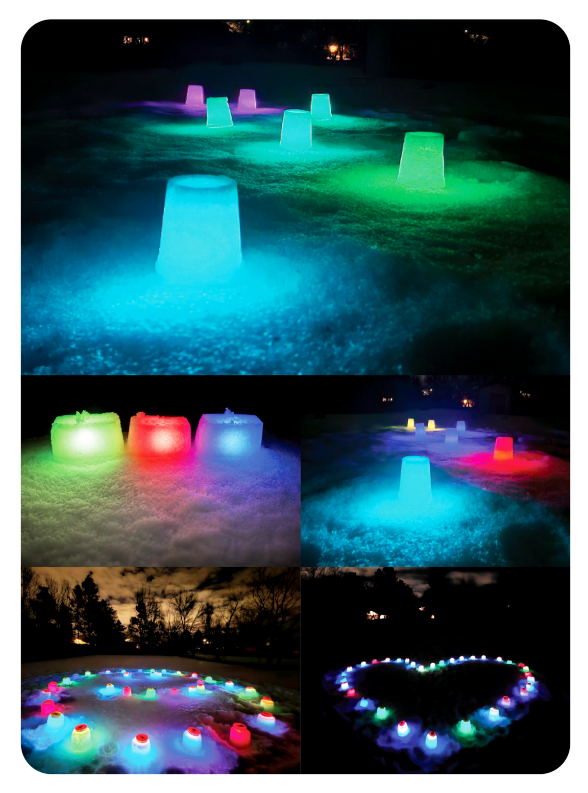 LED Snow Candle Kit with Mold | DIY Outdoor Winter Snow Activity for Kids
