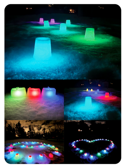 LED Snow Candle Kit with Mold | DIY Outdoor Winter Snow Activity for Kids